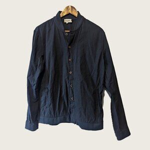 OCTOBRE EDITIONS - Navy ribbed collar shirt jacket - Sz L